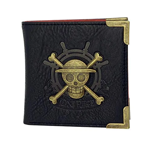 ABYstyle One Piece Geldbörse - Logo Luffy - Herren-Geldbörse mit mehreren Taschen für Geld und Karten, hohe Qualität und viele Details, ideal für Fans von One Piece, Maße: 11x9,5 cm.