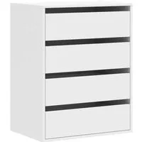 vidaXL Kommode mit 4 Schubladen - Kommode & Sideboard aus hochwertigem Holzwerkstoff, bietet viel Stauraum und ist pflegeleicht. Ideal für Wohnzimmer oder Flur, mit zeitlosem Design für jeden Einrichtungsstil.