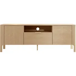 Mirjan24 TV-Lowboard Eiche mit Schublade, modern und funktional - Stylisches TV-Lowboard in Eiche mit 1 Schublade. Ideal für Wohnzimmer, bietet Platz für Unterhaltungselektronik und überzeugt durch moderne Details wie push-to-open Türen.
