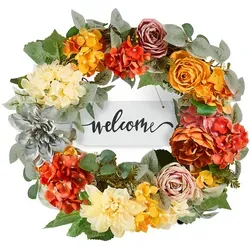 VEVOR Dekokranz 60,96cm - Ganzjähriger Türkranz mit Hortensien und Rosen - Osterdeko: Hochwertiger Dekokranz mit realistischen Seidenblumen, ideal zur Verschönerung Ihrer Tür und zur Verbesserung der festlichen Atmosphäre.