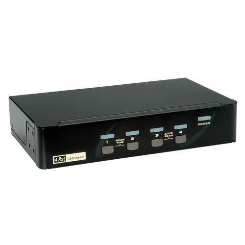 DisplayPort USB 2.0 KVM Switch für 4 PCs - KVM-Switch für 1 Benutzer mit integriertem 2-Port USB 2.0, ermöglicht einfachen Zugriff auf mehrere Computer über einen einzigen Monitor.