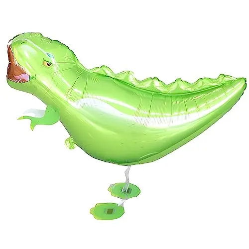 Airwalker Ballon grüner Dinosaurier laufendender Tier Luftballon Dino Drache Helium Walking Folienballon Deko für Kinder Geburtstag Party Hochzeit Kinder Geschenk JGA Dekoration Tierballons laufen