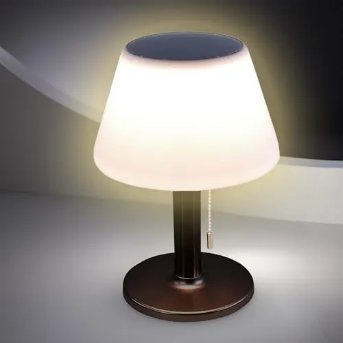 Spetebo Solar Tischlampe warmweiß schwarz