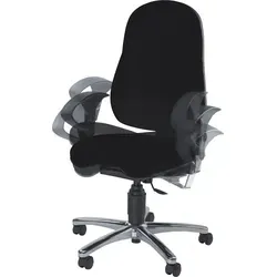 Topstar Sitness 10 Bürostuhl - Ergonomisch, Schwarz mit Armlehnen - Bürostuhl mit Body-Balance-Tec für dreidimensionale Beweglichkeit. Orthopädischer Spezialsitz mit Lordosenstütze, ideal für langes Sitzen und Komfort.