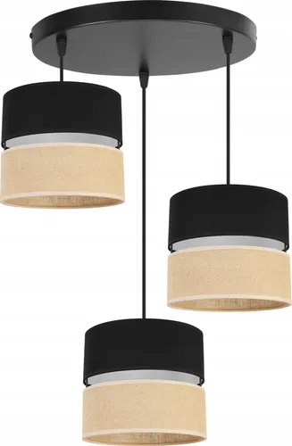 Schwarze Hängelampe mit 20cm Lampenschirm - Kategorie: Lampen, stilvolles Design für eine elegante Beleuchtung in jedem Raum