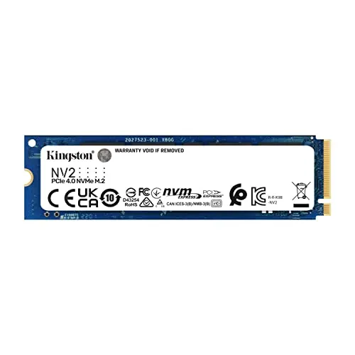 Kingston NV2 NVMe PCIe 4.0 Interne SSD 1TB - Solid State Drive (SSD) mit Gen 4x4 NVMe PCIe-Leistung, ideal für kompakte Laptops und PCs mit erweiterten Speicherkapazitäten.
