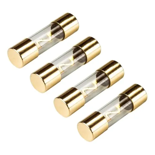 tomzz Audio 5800-014 KFZ AGU Sicherung Glas 70A, 10x38mm, vergoldete Kontakte, 4 Stück