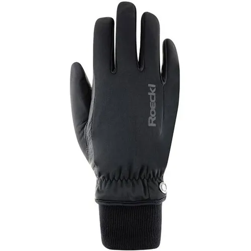 Roeckl Kolon 3 Handschuhe - Größe 10, schwarz - Winddichte Fingerhandschuhe mit Lederinnenhand, recyceltem Futter und hochwertiger PrimaLoft Gold Isolierung für optimalen Kälteschutz.