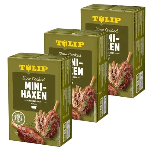 TULIP Wurstkonserve Mini-Haxe 500g - Zarte Mini-Haxe im praktischen Vakuum, ideal für den Backofen oder Grill. Perfekt für unkomplizierte Mahlzeiten oder Grillabende.