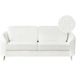 Sofa 3-Sitzer TROSA Bouclé Weiß in gold von Beliani