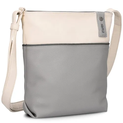 JANA J10 Damen Umhängetasche im Bicolor-Design in grau von ZWEI