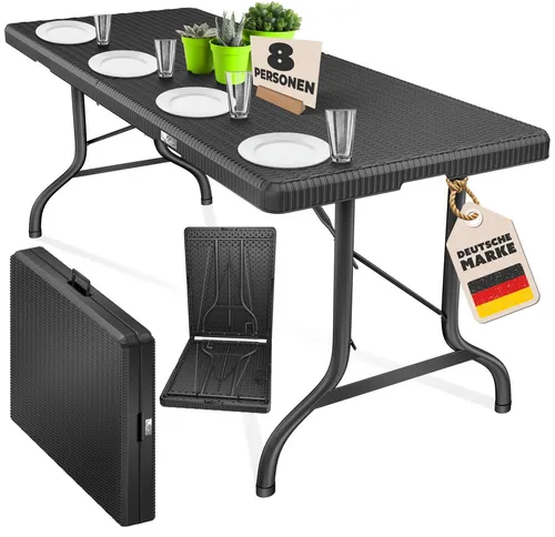 KESSER Klappbarer Tabletttisch in Rattan Optik 183x76 cm von Kesser