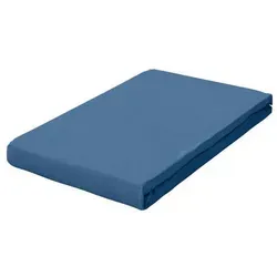 Schlafgut Boxspring-Spannleintuch Pure, Blau, 180-200x200-220 cm - Bettlaken für Boxspringbetten, aus weichem Jersey-Textil mit klimaregulierenden Eigenschaften, AZO-frei und allergikerfreundlich für perfekten Schlafkomfort.