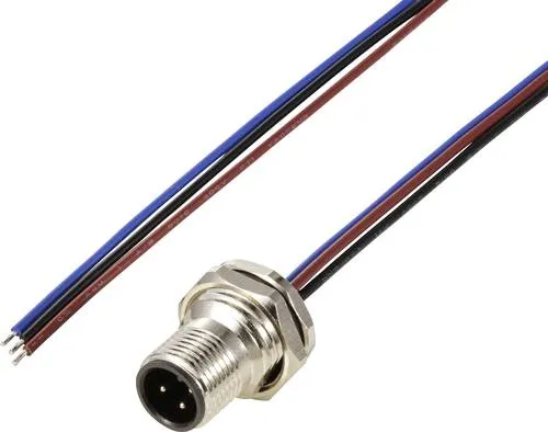 TRU COMPONENTS TC-12833060 Sensor/Aktor Einbaustecker M12 Stecker, Einbau 0.5m Polzahl Sensoren: 3 1St.