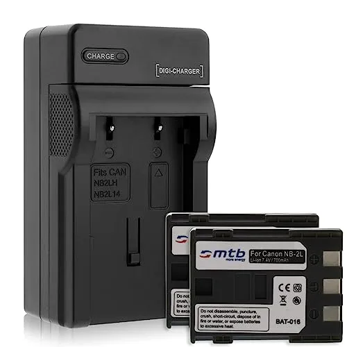Akkus + Ladegerät (KFZ, Netz) für Canon NB-2L / EOS 350D 400D / Rebel XTi/DC... MD.. MV... - s. Liste 2
