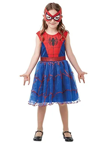 Rubie's Offizielles Luxuskostüm Spider-Girl, Marvel, für Kinder, Superhelden-Verkleidung, Kindergröße S, 3-4 Jahre, Körpergröße 104 cm