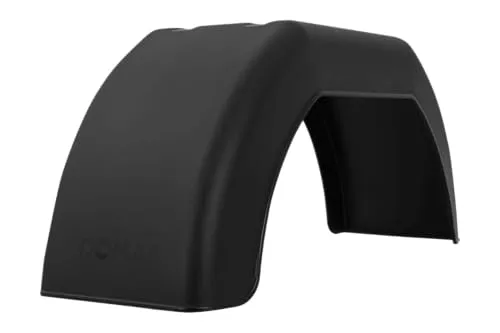 DOMAR D20110 Einzelkotflügel 10 bis 13 Zoll aus Kunststoff für Pkw-Anhänger 610 x 180 mm als Stabiler Flacher Radkasten sowie Schmutzfänger für leichte Transportanhänger