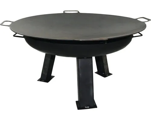 Buschbeck Wokeinsatz für Feuerschale Ø 60 cm - Feuerkörbe & -schalen: Vielseitiger Wok aus Eisen mit Warmhaltezone für köstliche Gerichte am Feuer – ideal für gesellige Abende im Freien.