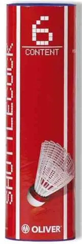 Oliver Badmintonbälle Pro-Tec 5 Nylon/Korkfuß Dose weiss 6er, Geschwindigkeit: mittel