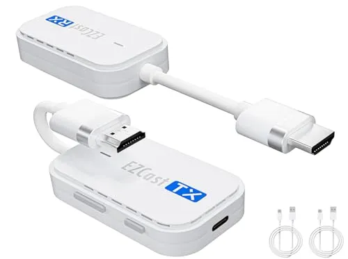 Wireless HDMI Transmitter and Receiver 165FT/50M, HDMI Wireless Extender kit 1080P@60Hz Plug & Play, hdmi funkübertragung für Streaming Video Audio File von, Laptop, PC zu HDTV, Projektor