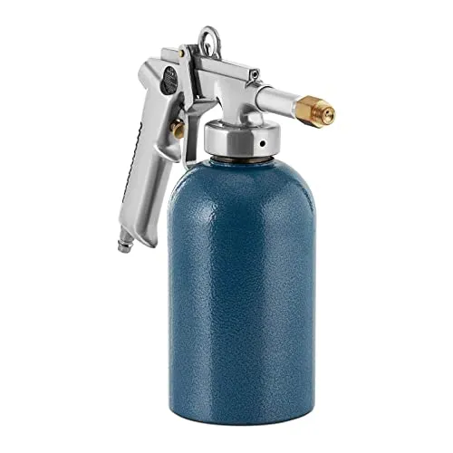 MSW Lackierpistole Druckbecherpistole 1,1 l mit 1,5 mm Düse - Farbsprühsysteme – Effiziente Hohlraumversiegelung für Autos mit 7 bar Druck, handlich und flexibel dank 2 Schläuchen für schwer zugängliche Stellen.