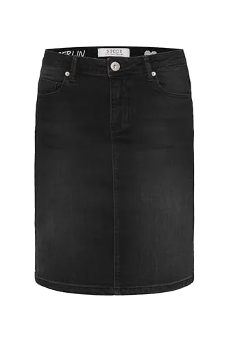 SOCCX Damen Jeansrock to:NY Black Used, M in schwarz von SOCCX