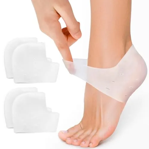 Stück Premium Gel Fersenpolster, Ferse Socken Ferse Gel, Fersenschutz für Schuhe, Sehr Geeignet für Fersenschmerzen, trockene Risse und andere Symptome 4