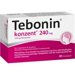 Tebonin konzent 240mg: Unterstützung für Ihr Gedächtnis von Dr. Willmar Schwabe