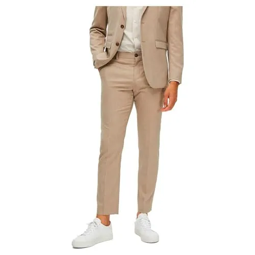 Selected 5-Pocket-Hose - Wanderhosen aus recycelten Fasern, Slim Fit mit bequemem mittelhohen Bund und Tapered Legs, ideal für einen eleganten Auftritt in der Natur.