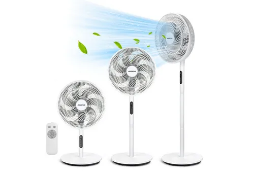 Aigostar Standventilator mit BLDC-Motor, 9 Stufen, 3 Modi, Fernbedienung, 9h-Timer - Leiser und energiesparender Standventilator mit 9 Geschwindigkeitsstufen und 3 Betriebsmodi. Ideal für jeden Raum – genießen Sie frische Luft bei optimalem Komfort und individueller Einstellung.
