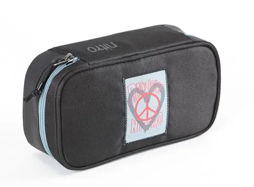 NITRO Federmäppchen Pencil Case XL - Praktisches Schlampermäppchen mit Geodreieck und Stundenplan, verstärkter Boden für Stabilität und Gummischlaufen für optimalen Halt von Stiften - perfekt für Schule, Uni oder Büro.