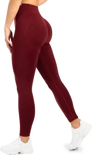 Smilodox Leggings Trixy - High Waist Sporthose mit Scrunch-Effekt in Bordeaux - Nahtlose, figurformende Yogahose für optimalen Komfort und Bewegungsfreiheit. Ideal für Yoga und Pilates, mit elastischem Bund und Push-Up-Effekt.