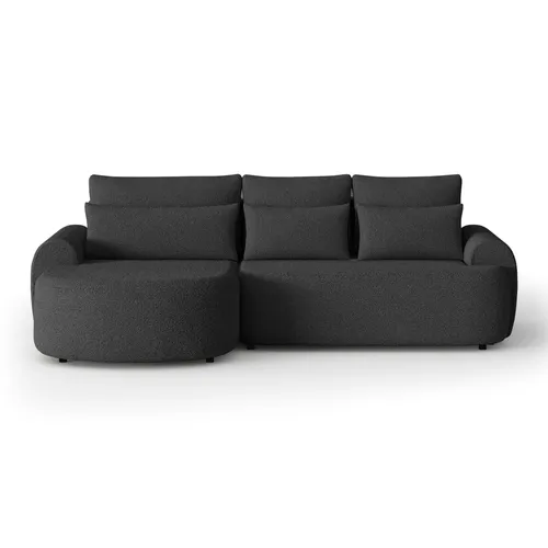 Beautysofa Olivio Ecksofa mit Schlaffunktion in schwarz von Beautysofa