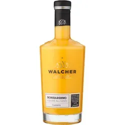 Walcher Bombardino - Südtiroler Likör aus frischer Bergmilch und karibischem Rum, ideal für gemütliche Abende oder zur Verfeinerung von Desserts.