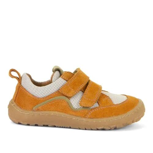 Froddo Barefoot Base Orange Größe EU 25 - Sneaker für Jungen mit Obermaterial aus Leder für ein angenehmes Barfußgefühl und extra flexibler Laufsohle, ideal für Freizeitaktivitäten.