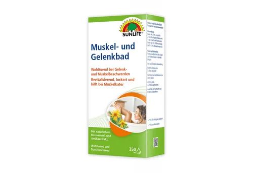 Sunlife Muskelbad und Gelenkbad 250ml - Badezusatz für Muskeln und Gelenke, entspannend und wohltuend nach dem Sport oder einem langen Tag.
