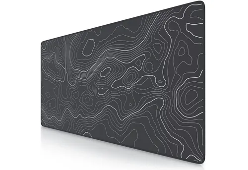 Titanwolf Gaming Mauspad XXL Speed Mousepad 900 x 400 x 3 mm, Schreibtischauflage, abwaschbar, rutschfeste Rückseite, Geschwindigkeit & Präzision, Topography