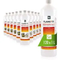 FLAMBIOL Bioethanol 96,6% Premium für Ethanol-Tischkamin - Hochwertiges Brennstoff für Ethanol Tischkamine, geruchsarm und umweltfreundlich, sorgt für stimmungsvolles Ambiente ohne Ruß oder Rückstände.