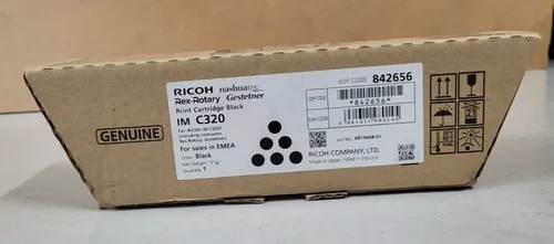 Ricoh Toner IM C320, 842656, schwarz, 16000 Seiten - Ricoh Toner für IM C320, hohe Kapazität von 16000 Seiten für wirtschaftliches Drucken und brillante Druckqualität.