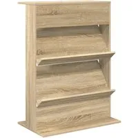 vidaXL Magazinregal Sonoma-Eiche 70 x 41 x 96 cm - Stylischer Zeitschriftenständer aus Holzwerkstoff, ideal für die ordentliche Präsentation von Lese-Materialien in jedem Raum. Minimalistisches Design und robuste Verarbeitung sorgen für Langlebigkeit und Eleganz.