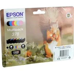 EPSON 378 T37884 - 6er-Set Druckerpatronen für brillante Ausdrucke, inklusive schwarz, cyan, magenta, gelb, light cyan und light magenta
