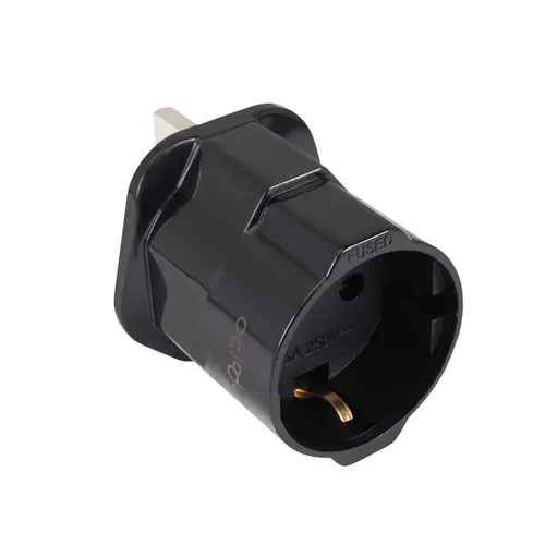 Stecker adapter Europaïscher zu UK, Typ C, E und F zu Typ G, Schwarz