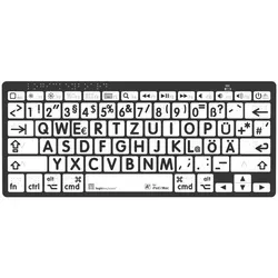 LogicKeyboard Braille/LargePrint Schwarz auf Weiß DE (Mac)