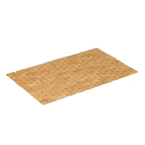 Badematte Badezimmerteppich Badteppich Badvorleger Duschvorleger Bambus faltbar