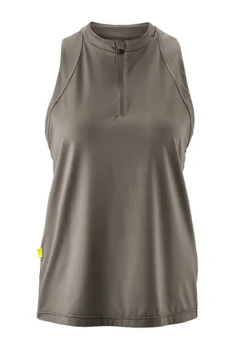 Radtrikot GONSO Adventure Jersey Sleeveless W - Damen Fahrradtrikot in terragrau, leicht und schnell trocknend für optimalen Feuchtigkeitstransport – perfekt für heiße Sommertouren.