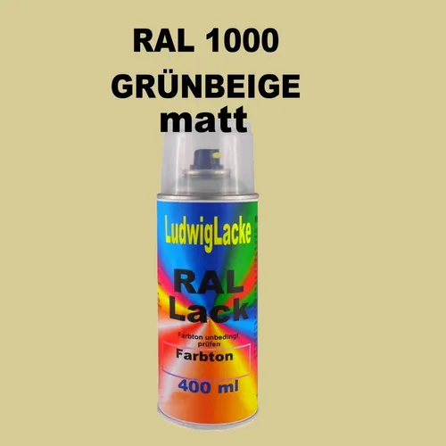 Ral Spraydose MATT 1000 Grünbeige 400ml  Buntlack Decolack Lackspray