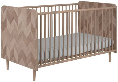 Finori Babybett Malmö 66B, Dekor Sonoma Eiche, Made in Germany - Sicherer Schlafplatz für Ihr Baby: Das elegante Babybett mit höhenverstellbarem Lattenrost und pflegeleichter Oberfläche passt perfekt in moderne Kinderzimmer. Hergestellt in Deutschland, steht es für Qualität und Langlebigkeit.