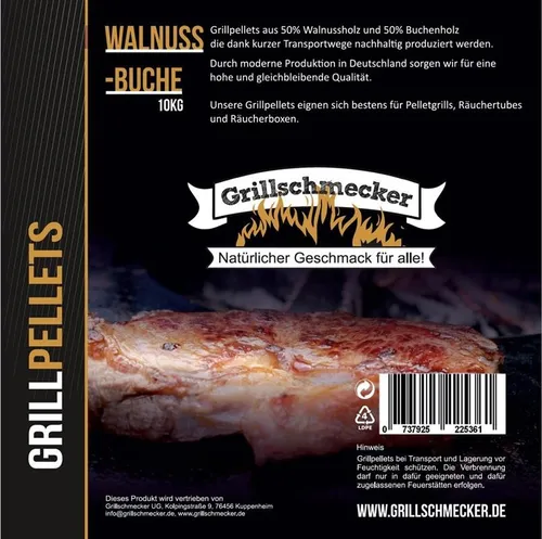 GRILLSCHMECKER Grillpellets Sonderedition Walnuss 10kg