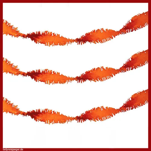 Folat falksson Dreh-Girlande Party-Deko orange 6m Einheitsgröße