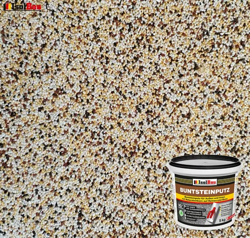 Mosaikputz Buntsteinputz BP 50 (weiss, gelb, braun, schwarz) 5 kg Fertigputz
